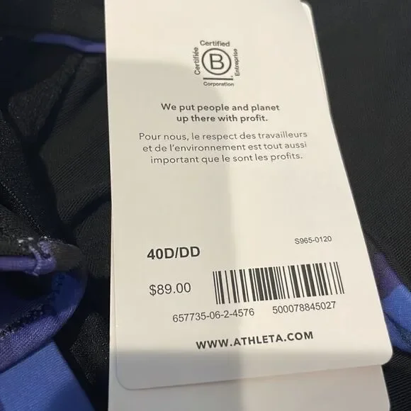 Athleta Blue Camo Women's Swim Top - Picture 8 of 8